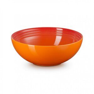 Le Creuset Stoneware Vancouver Serving Bowl 2 3/8 qt 9 3/8 in Flame Orange NEW